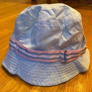 Like New Dorfman Pacific Women's Pale Blue, Pink & White Cotton Summer Hat